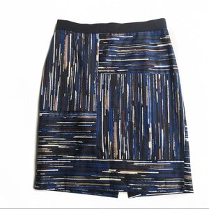 ANN TAYLOR Navy & Black Career Work Skirt Size 2